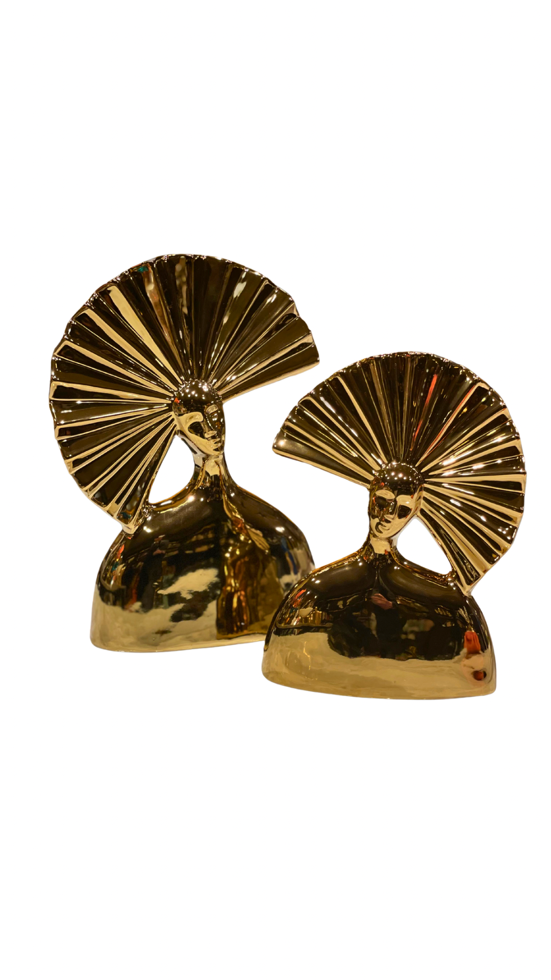 İkili Yelpazeli Gold Obje